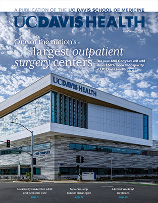 Current cover of UC Davis Health Magazine