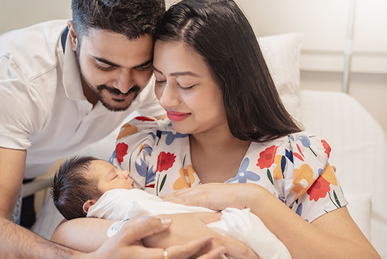 Parents with a baby
