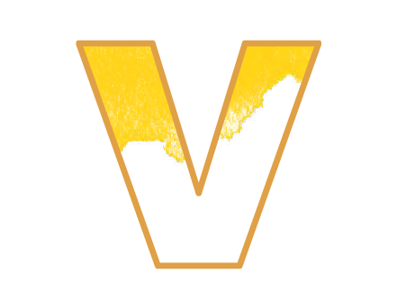 The letter V