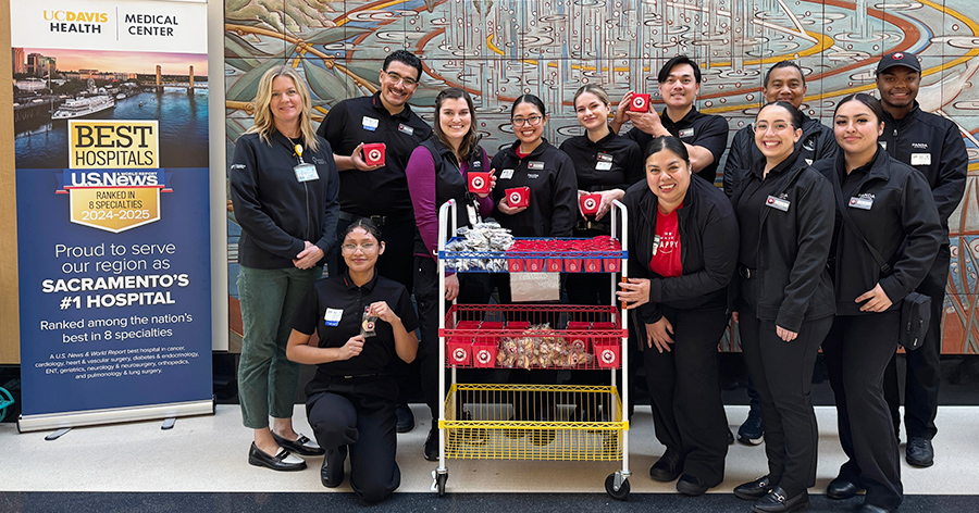 Panda Express employees are delivering food to patients in celebration of the Lunar New Year.