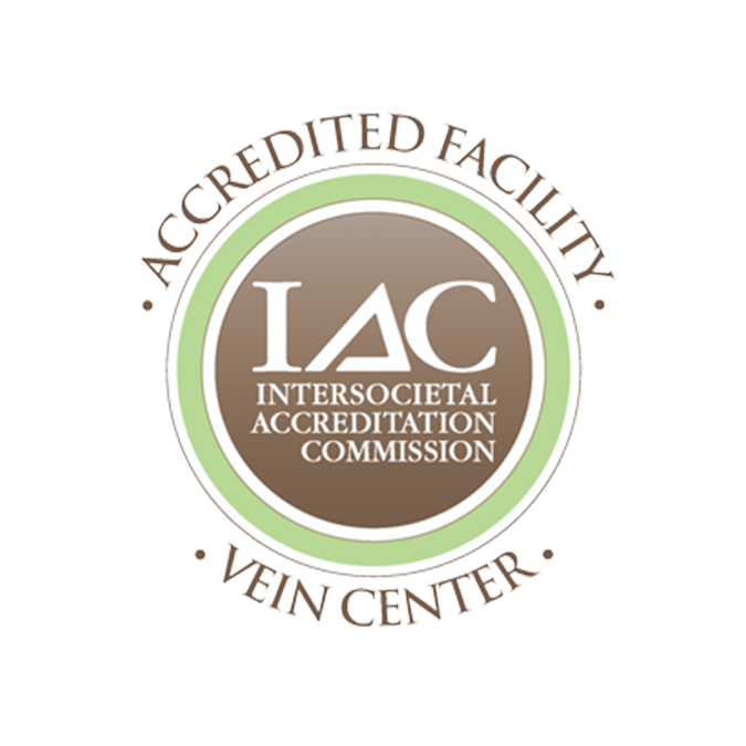 IAC (Intersocietal Accreditation Commission) badge: Accredited facility, Vein center