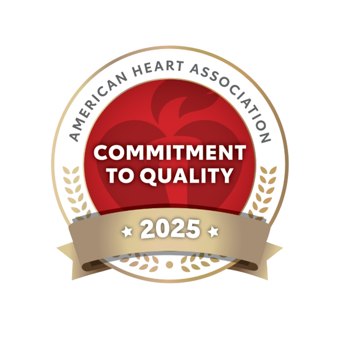 Commitment to Quality badge: American Heart Association, 2025