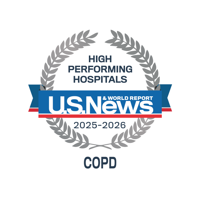 U.S. News High performing hospitals badge: Chronic Obstructive Pulmonary Disease (COPD), 2025-26