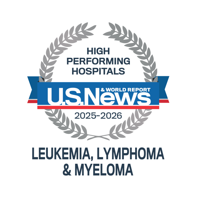 U.S. News High performing hospitals badge: Leukemia, lymphoma & myeloma, 2025-26