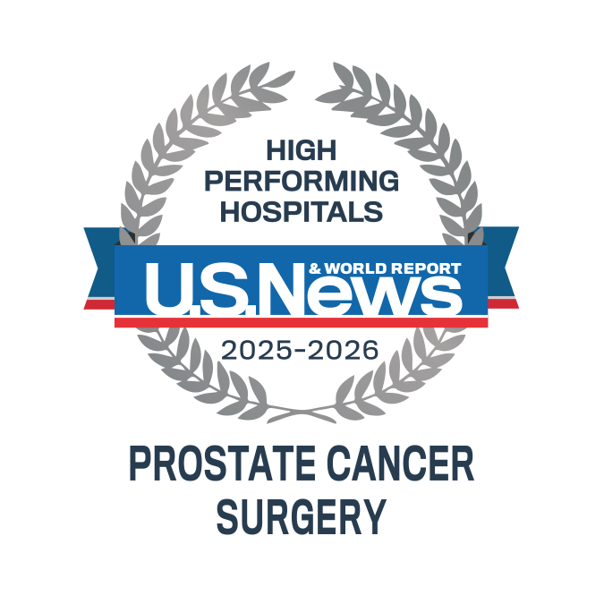 U.S. News High performing hospitals badge: Prostate cancer surgery, 2025-26