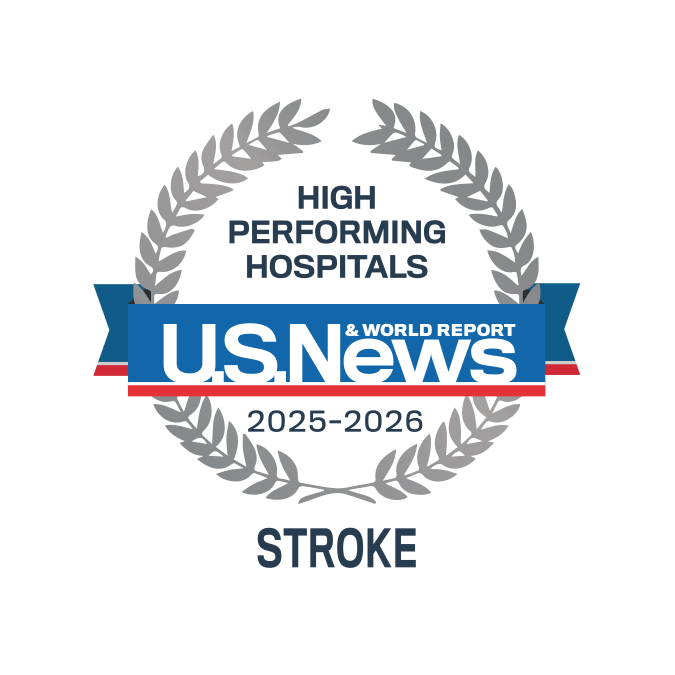 U.S. News High performing hospitals badge: Stroke, 2025-26