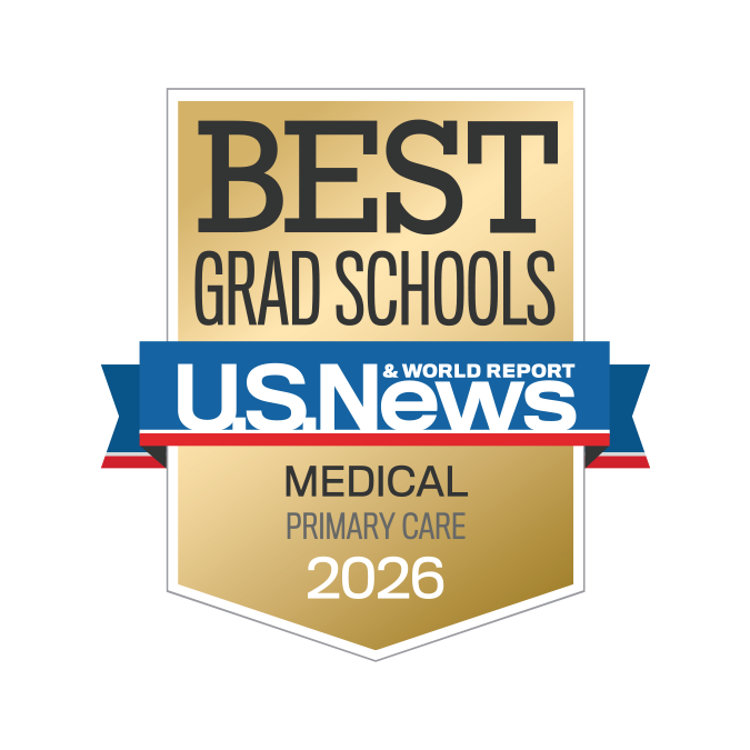 U.S. News Best Grad Schools badge: Medical, primary care, tier 1, 2026