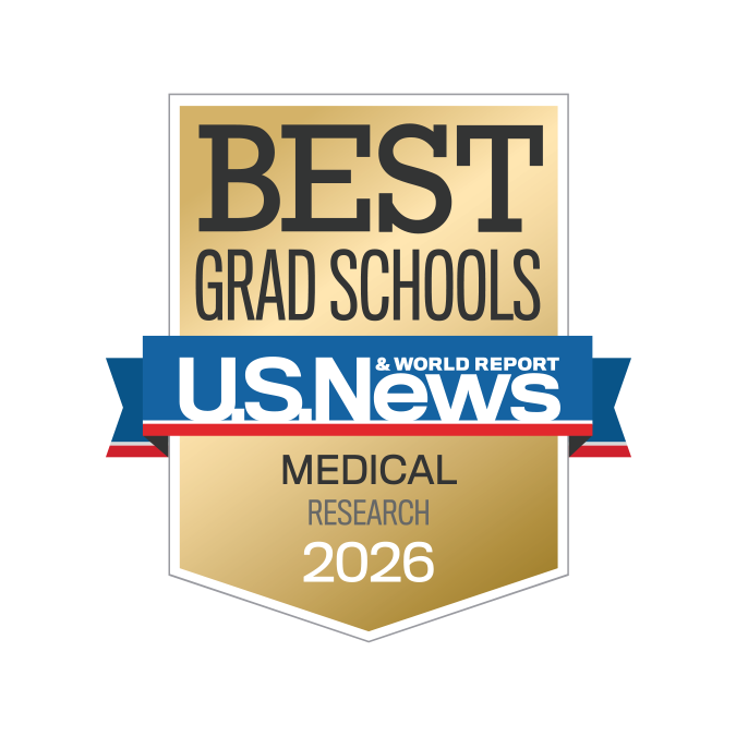 U.S. News Best Grad Schools badge: Medical, research, tier 2, 2026