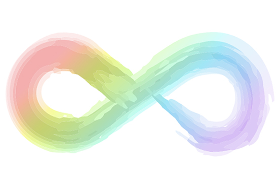 Rainbow infinity symbol