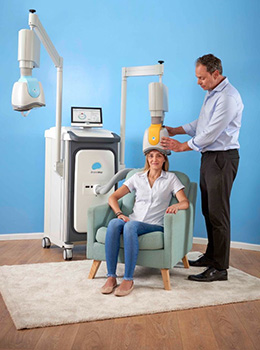 transcranial magnetic simulation machine in use