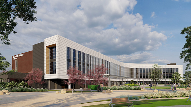 Rendering of the Folsom Medical Care Clinic