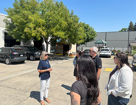 Members of the California Tower team visit Saint John’s to tour the nonprofit’s Sacramento campus.