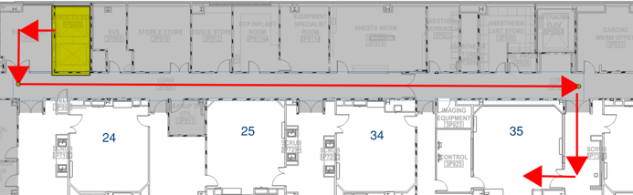 Third floor path of travel.