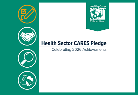 Healthcare Without Harm badge for sustainability efforts
