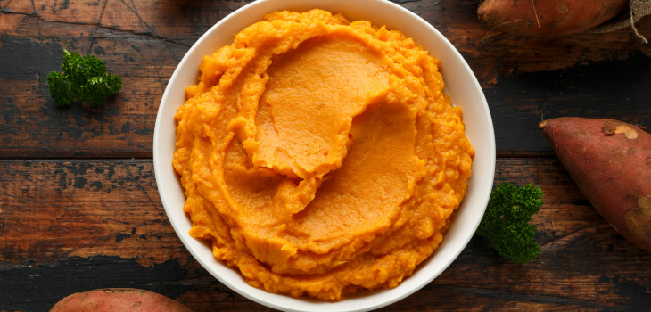 A bowl of pureed yams