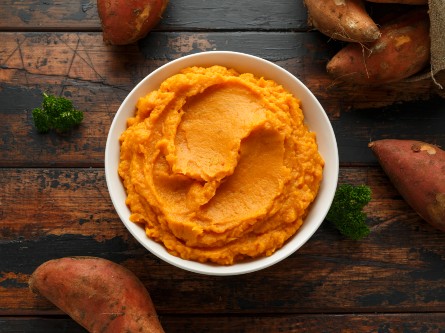 A bowl of pureed yams