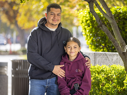 Pediatric diabetes patient Elena and her dad