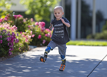 Shine running outside