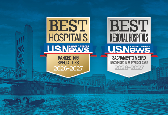 U.S. News & World Report ranked in 6 specialties 2026-2027 badge and best regional hospitals recognized in 23 types of care 2026-2027 badge
