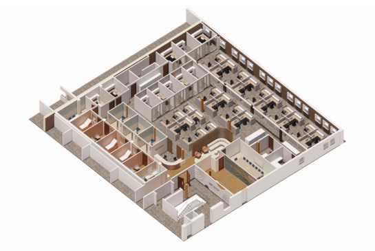 rendering of a room template
