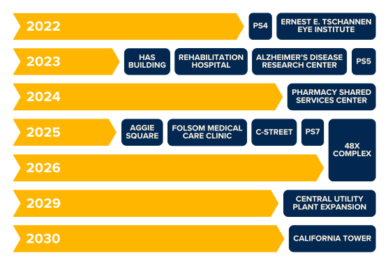 Vision 2030 Projects Timeline Graphic