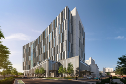 Rendering of California Tower exterior