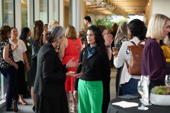 group of faculty and guests networking