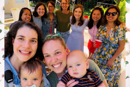 Group gathered at spring book club event