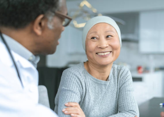 doctor talking to patient