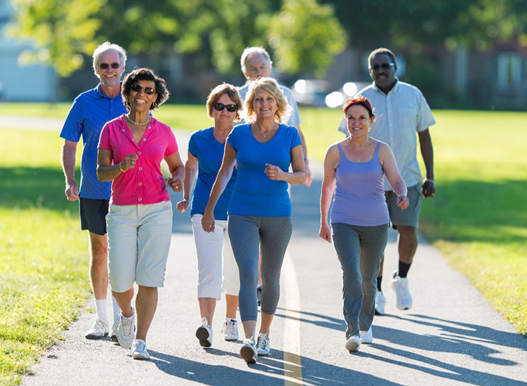group of people walking