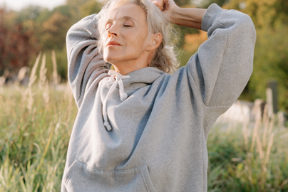Woman stretching