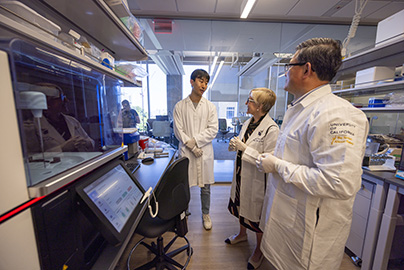 Researchers in a medical lab
