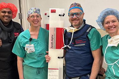 UC Davis Aortic Center Director Andrew Barleben and vascular surgery team