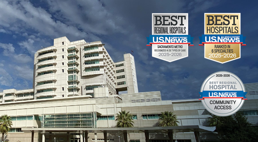 U.S. News & World Report best regional hospitals recognized in 26 types of care 2025-2026 badge, ranked in 6 specialties 2025-2026 badge, and best regional hospital community access badge