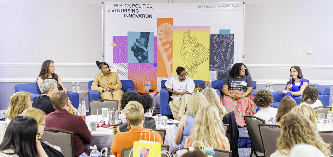 Speakers talking to attendees at the annual Convocation in Washington, D.C.