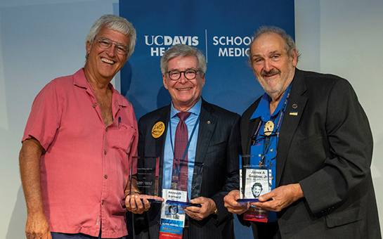 School of Medicine Alumni Award recipients Larry Hess, Kenneth Bernard, and James A. Gaudino, Jr.