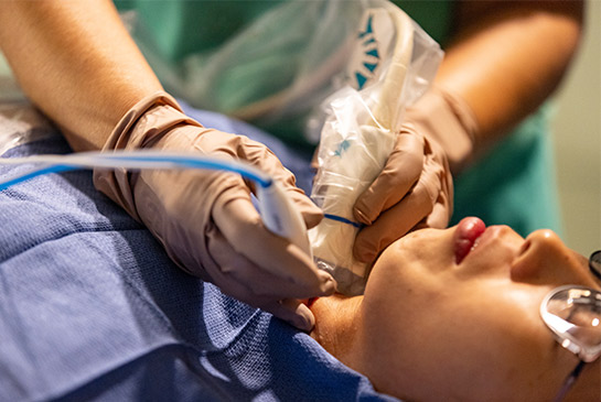 Patient receiving procedure.