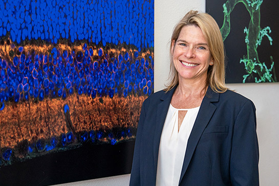 Vision neuroscientist Marie Burns.