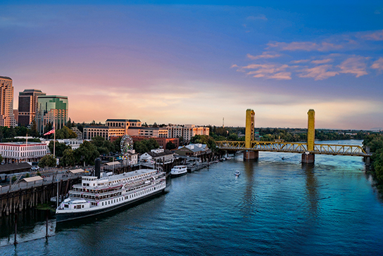 Sacramento riverfront. 