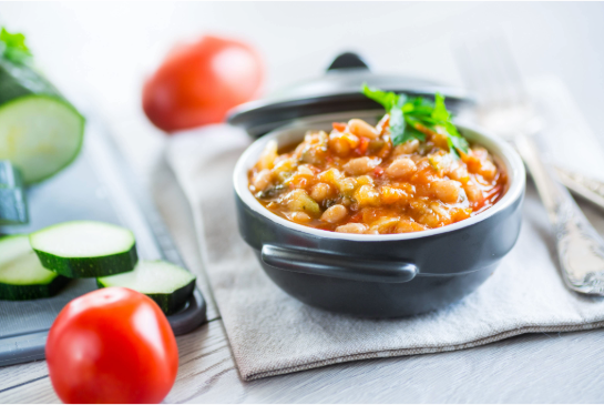 bowl of healthy bean based soup