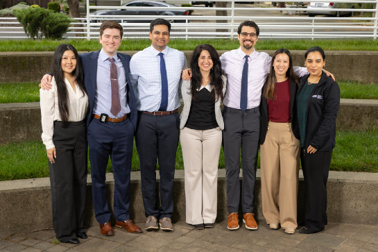 Nephrology fellows pose for photo with program director.
