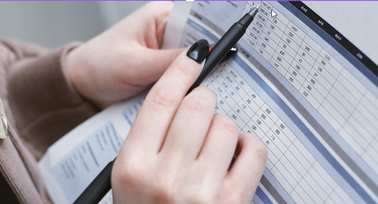a close up of a spreadsheet