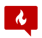 icon depicting a fire extinguisher inside a quote box