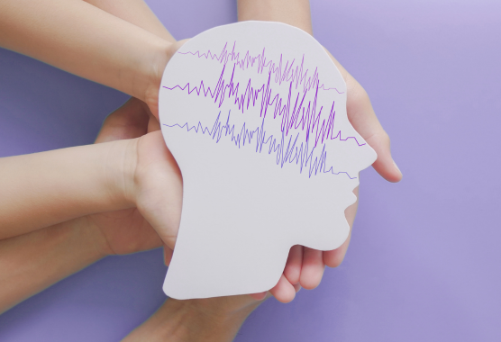 purple eeg lines