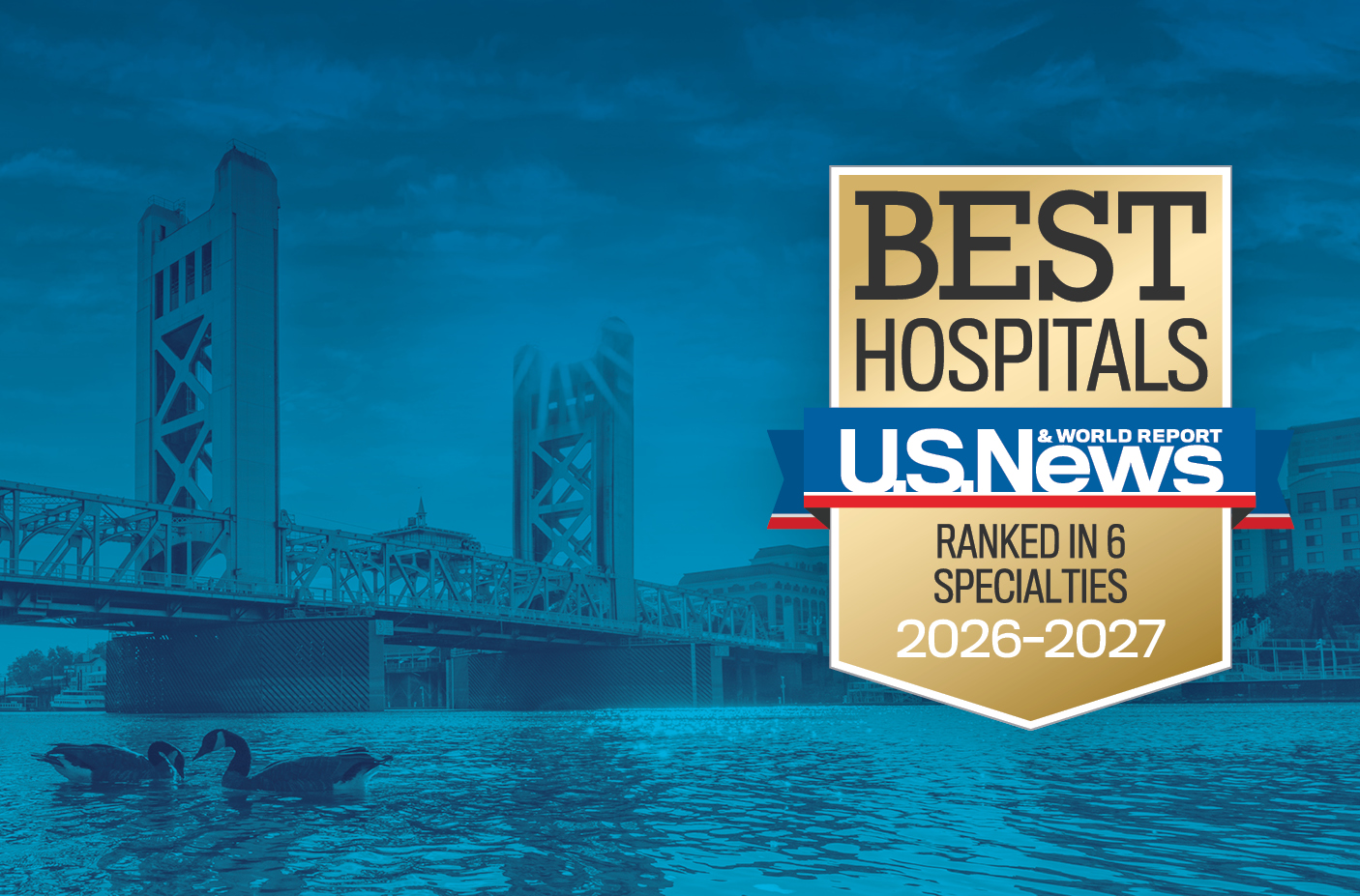 U.S. News & World Report ranked in 6 specialties 2026-2027 badge.