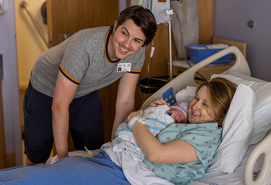 UC Davis Health employee Emily, her husband, and their daughter