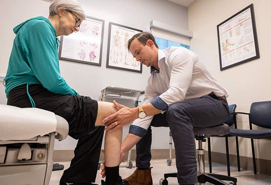 A doctor with a patient.