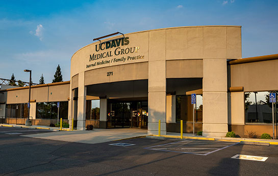 Folsom Turn Pike Clinic, front of clinic at sunset