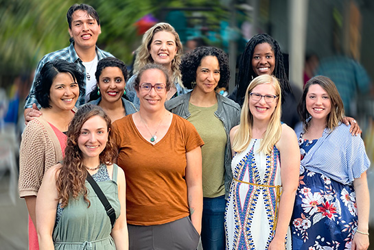 A group photo of residents