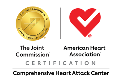 The joint commission, national quality approval, american heart association certification, comprehensive heart attack center